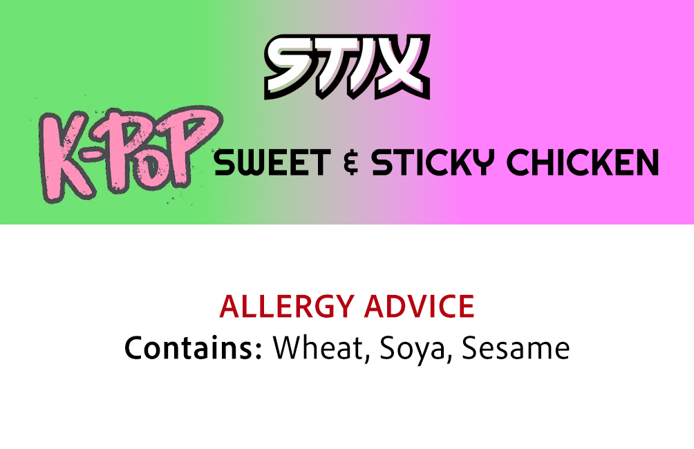 K-Pop Sweet & Sticky Chicken Allergens